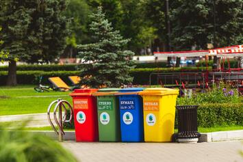 Installation of selective sorting containers in the city's parks